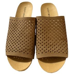 Lucky Brand Leather Upper Wedge Size 7